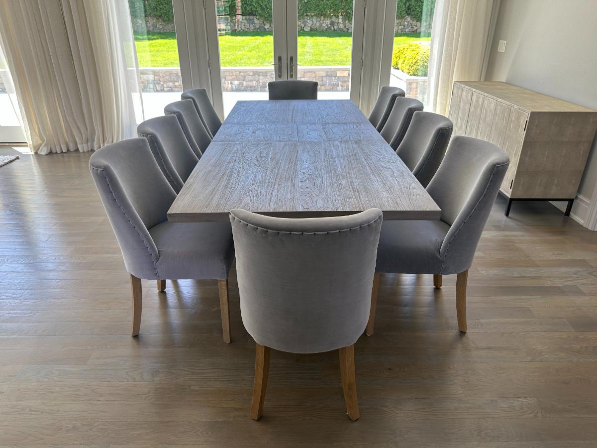 Restoration Hardware 1940’s French Barrel Back Dining Chairs, Set of 10
