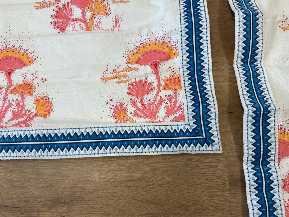Katie Ridder Seaweed Fabric Roman Shades in Citrus, Set of 3