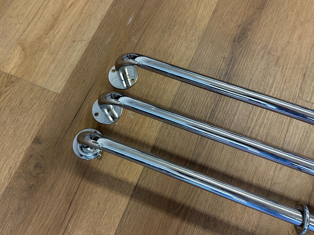.75in French Return Curtain Rods, 45.25in Length, Set of 3