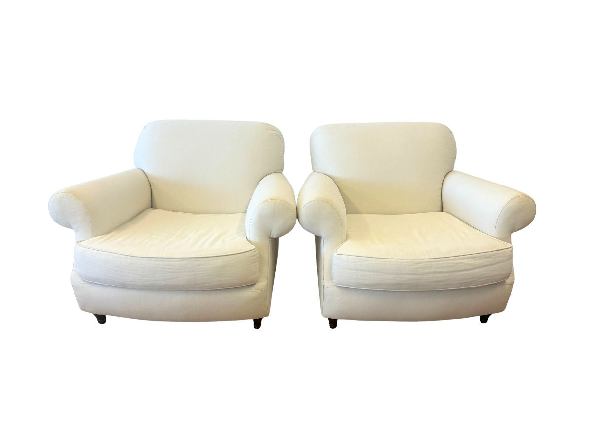 Jean Michel Frank Arm Chairs, Pair