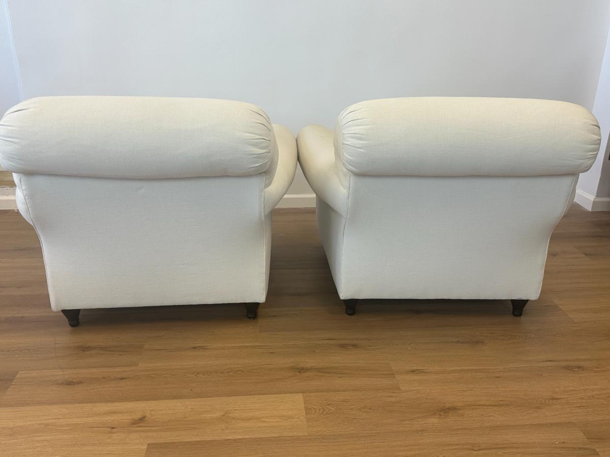 Jean Michel Frank Arm Chairs, Pair