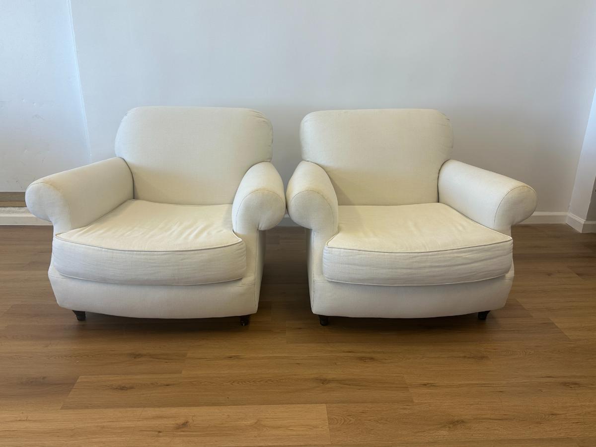 Jean Michel Frank Arm Chairs, Pair