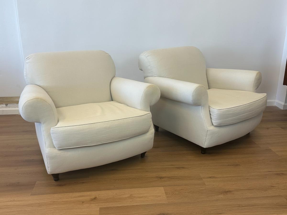 Jean Michel Frank Arm Chairs, Pair