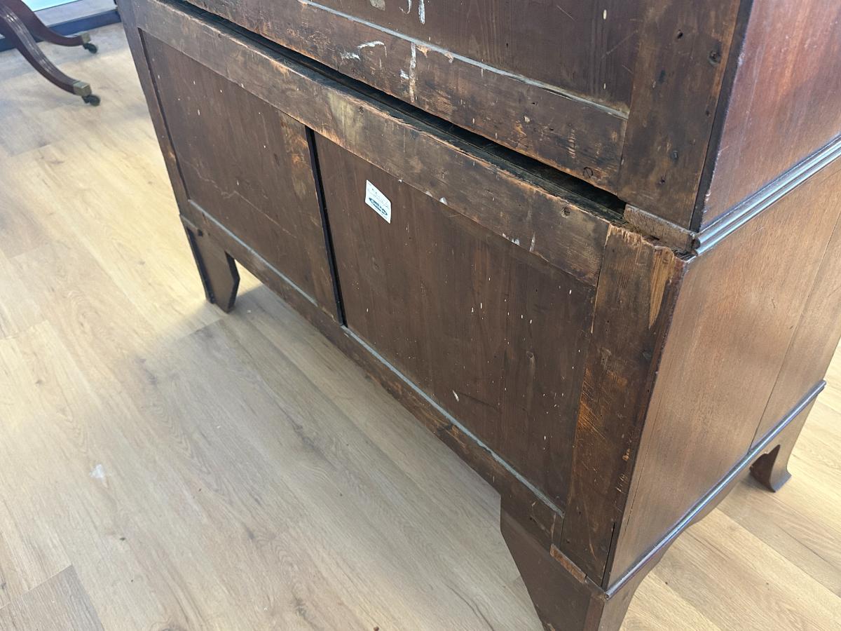 Antique Mahogany Linen Press