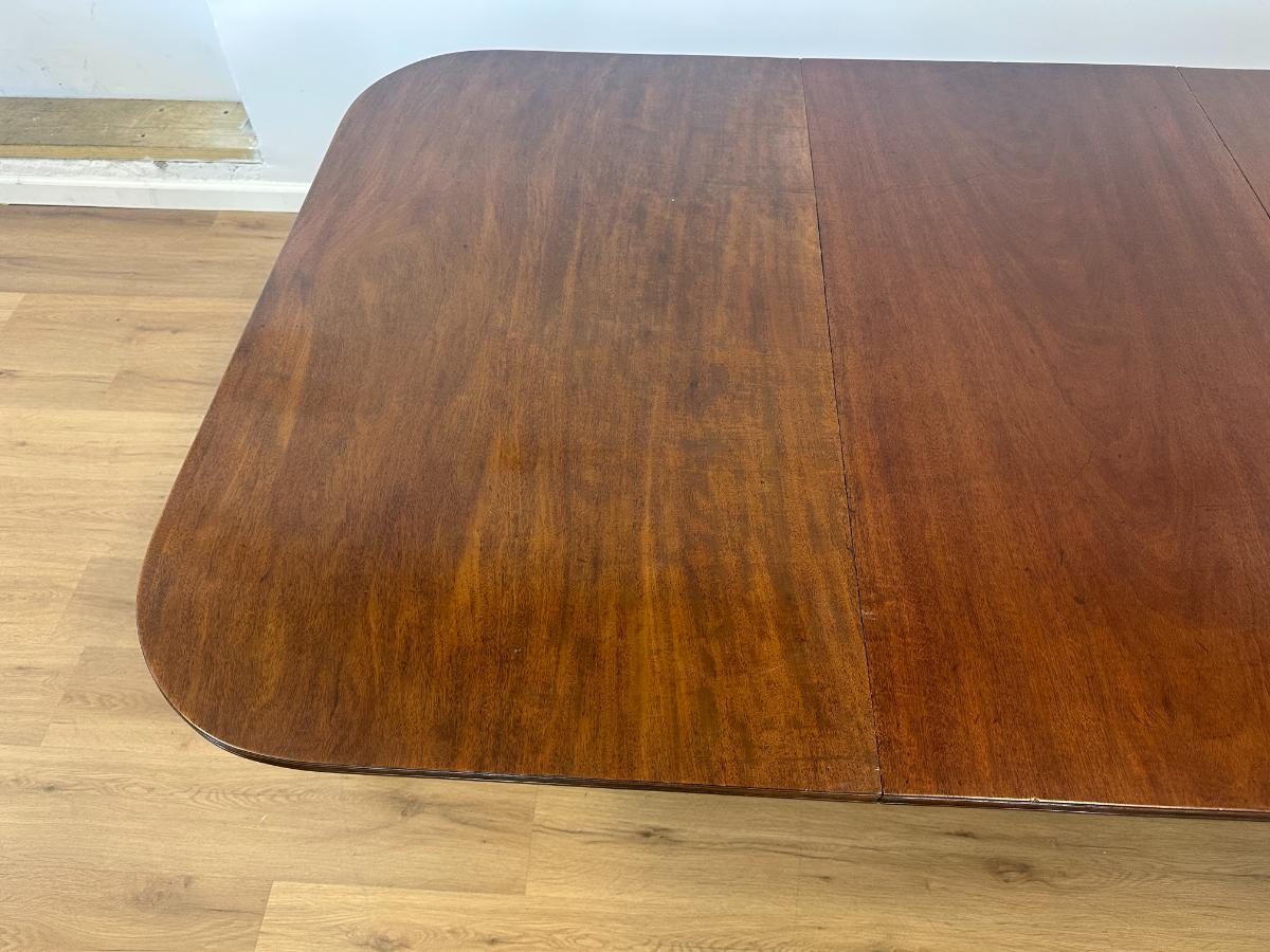 Antique Double Pedestal Two-Part Mahogany Tilt Top Dining Table