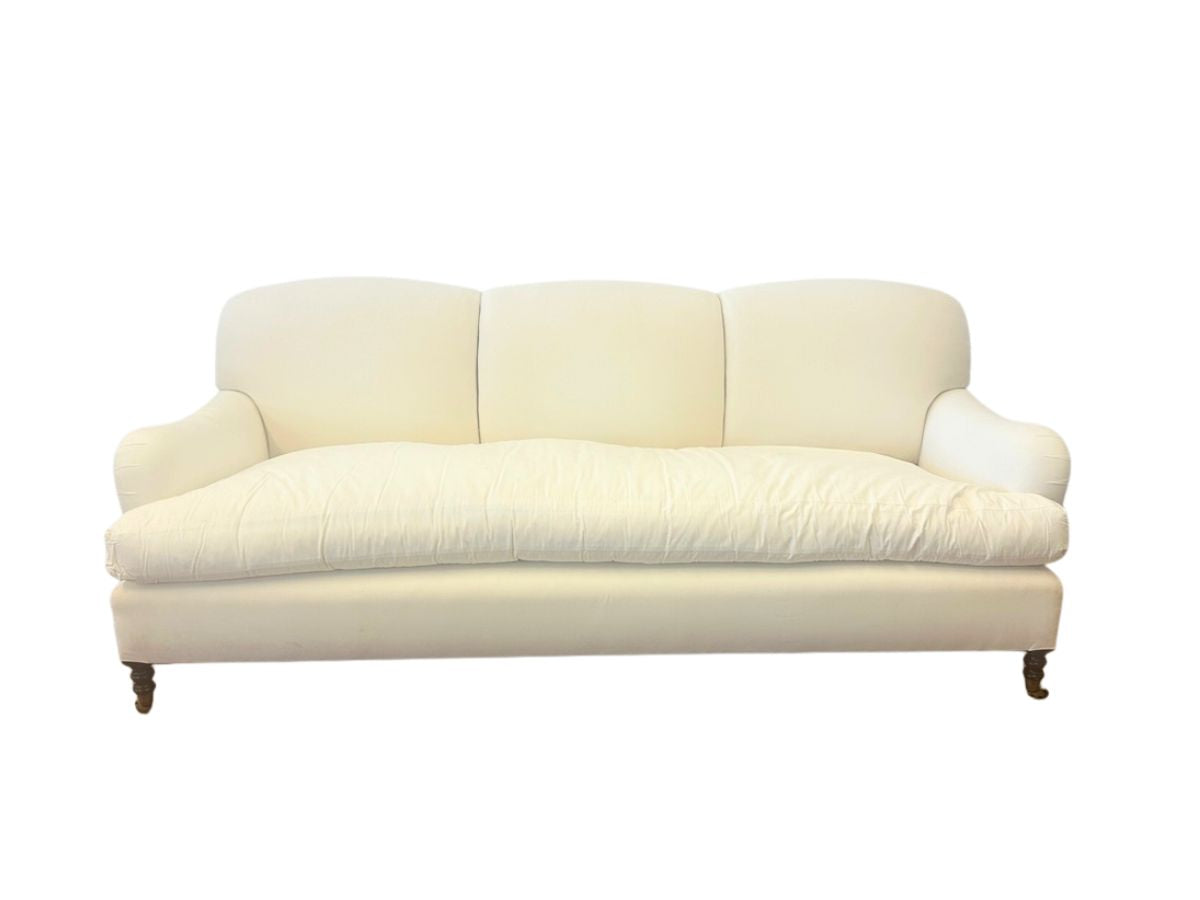 George Smith Standard Arm Single Cushion Sofa, Muslin