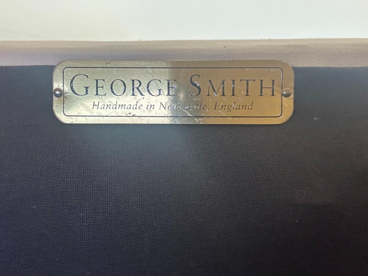 George Smith Standard Arm Single Cushion Sofa, Muslin