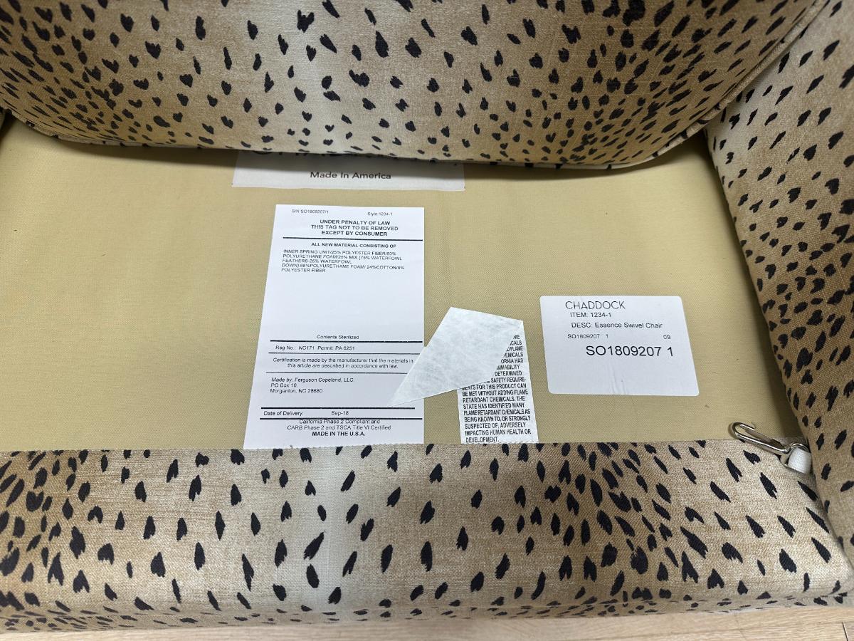 Chaddock Essence Swivel Chairs, Pair