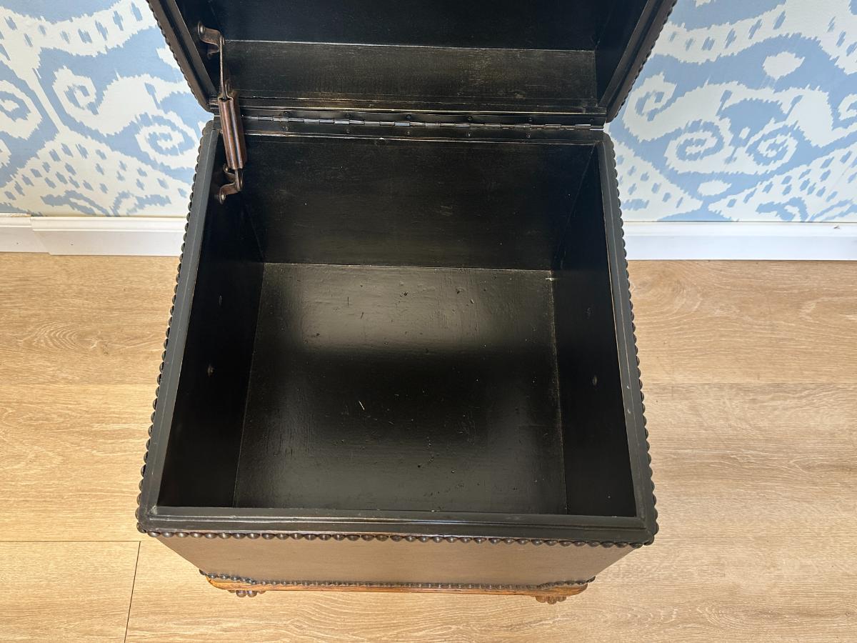 Leather Trunk End Table