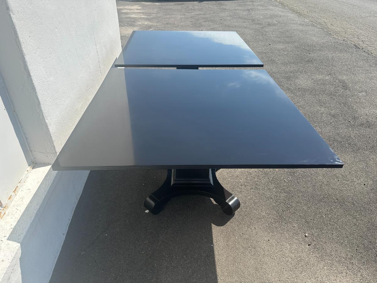 Chaddock Single Pedestal Dining Tables, Sold as a Pair