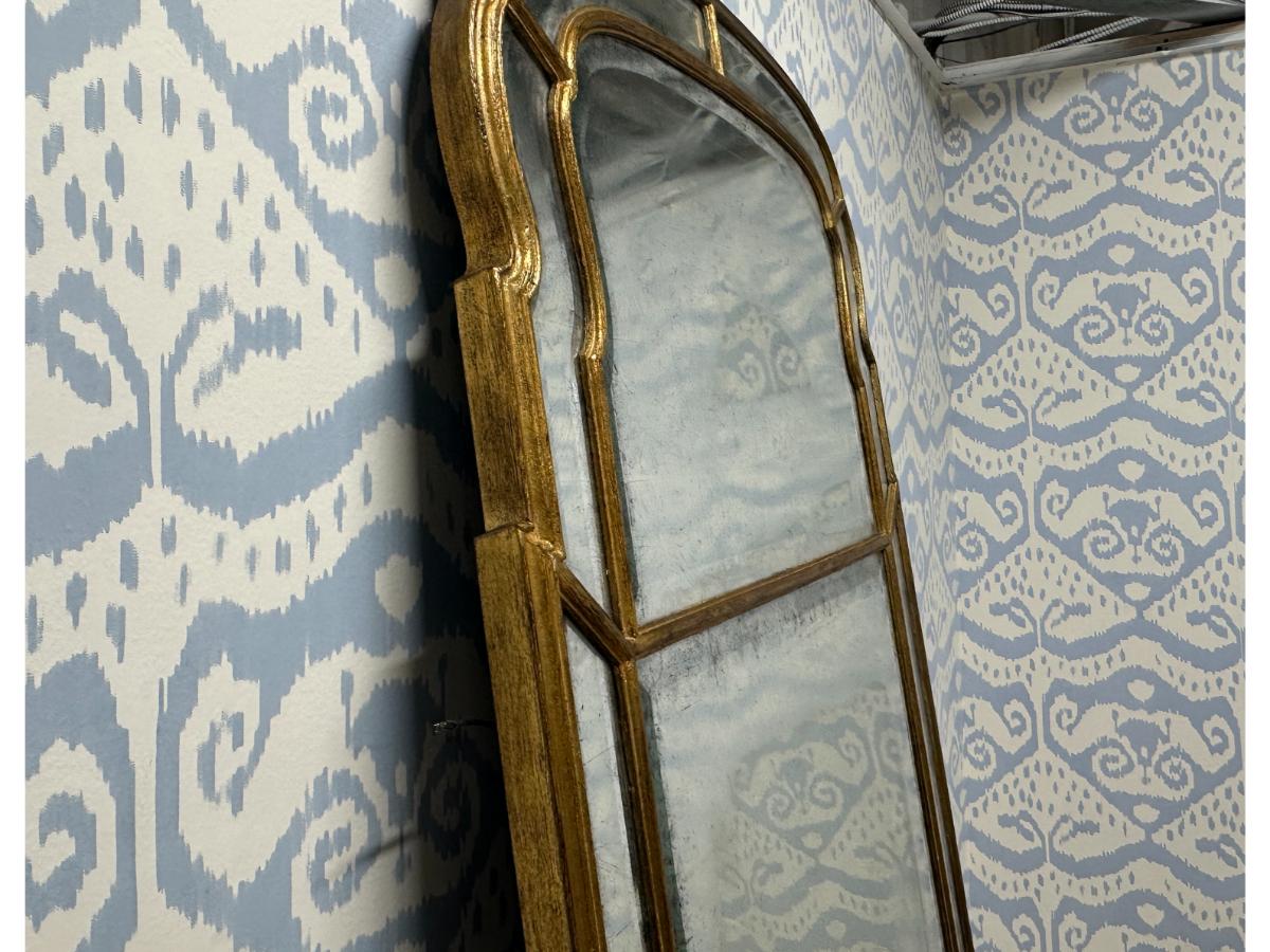 Floor Mirror with Antiqued Glass