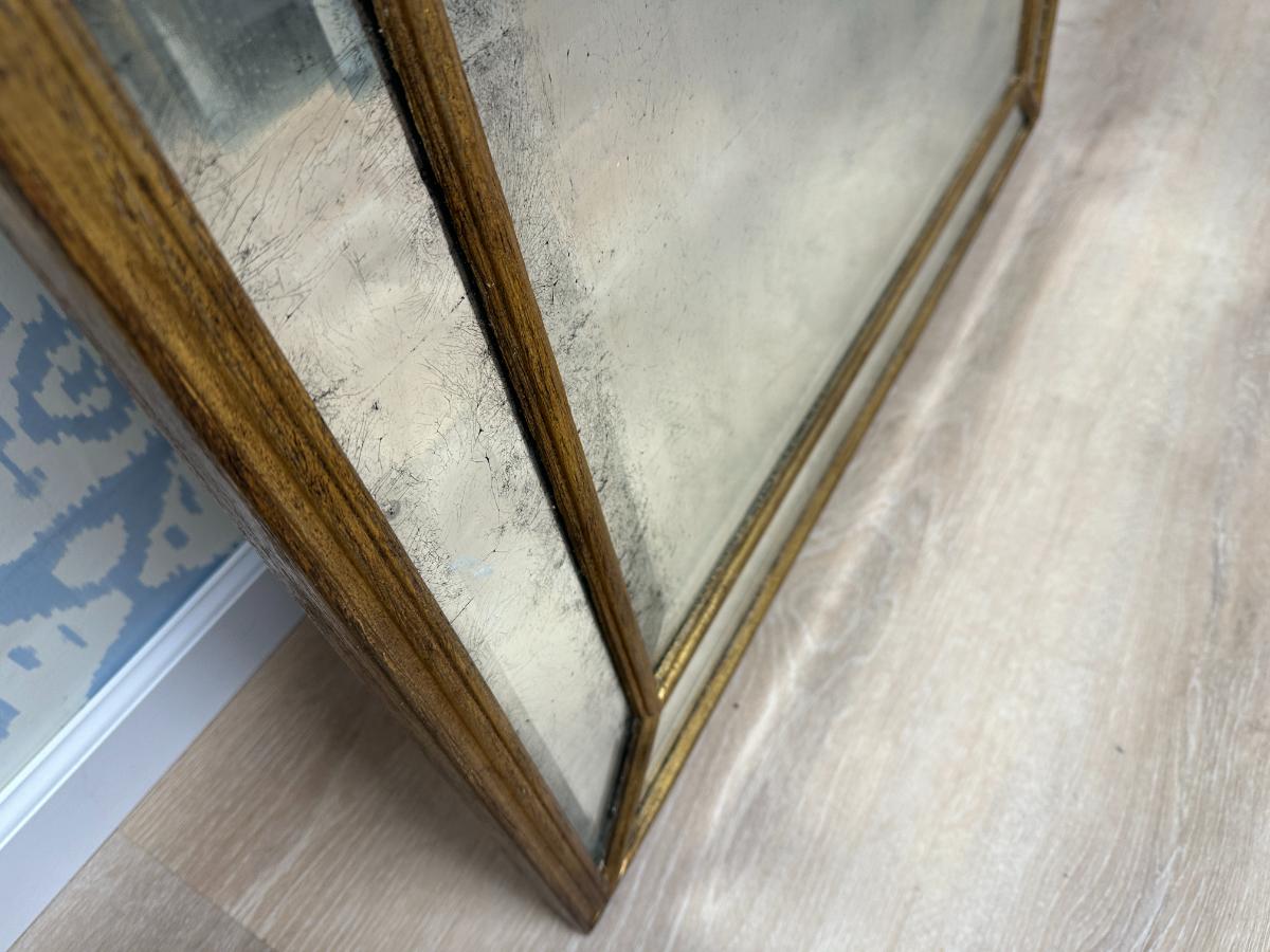 Floor Mirror with Antiqued Glass
