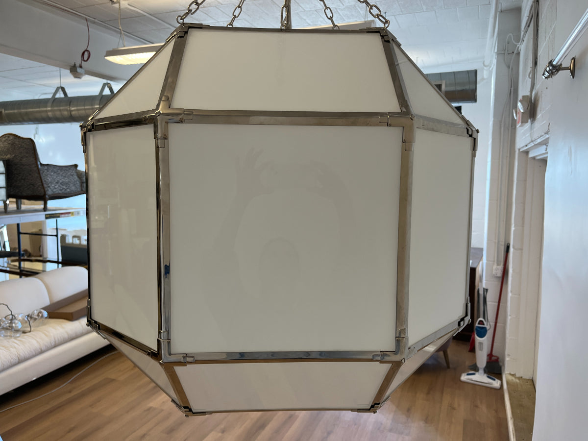 Visual Comfort Morris Grande Lantern in Polished Nickel