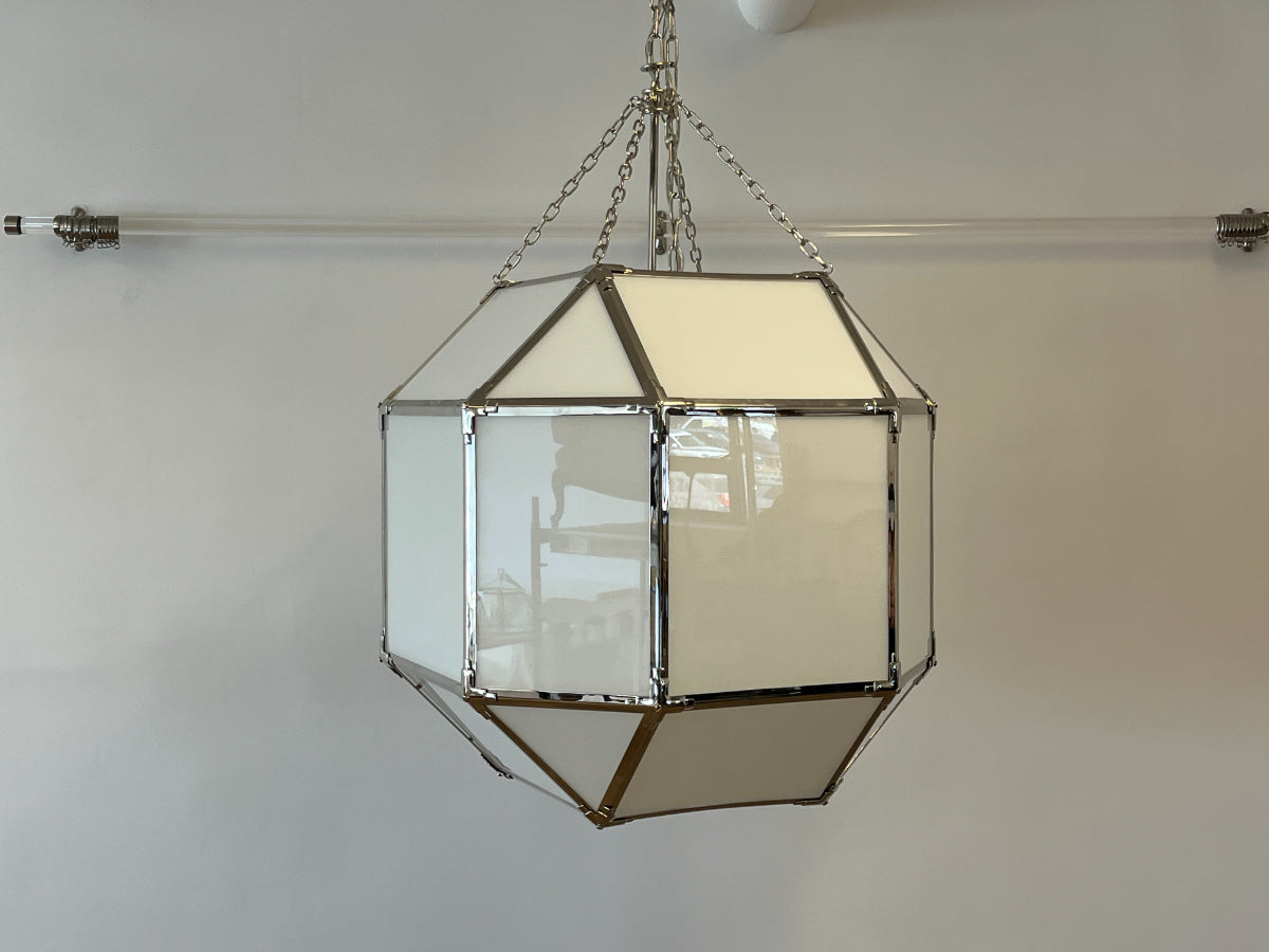 Visual Comfort Morris Grande Lantern in Polished Nickel