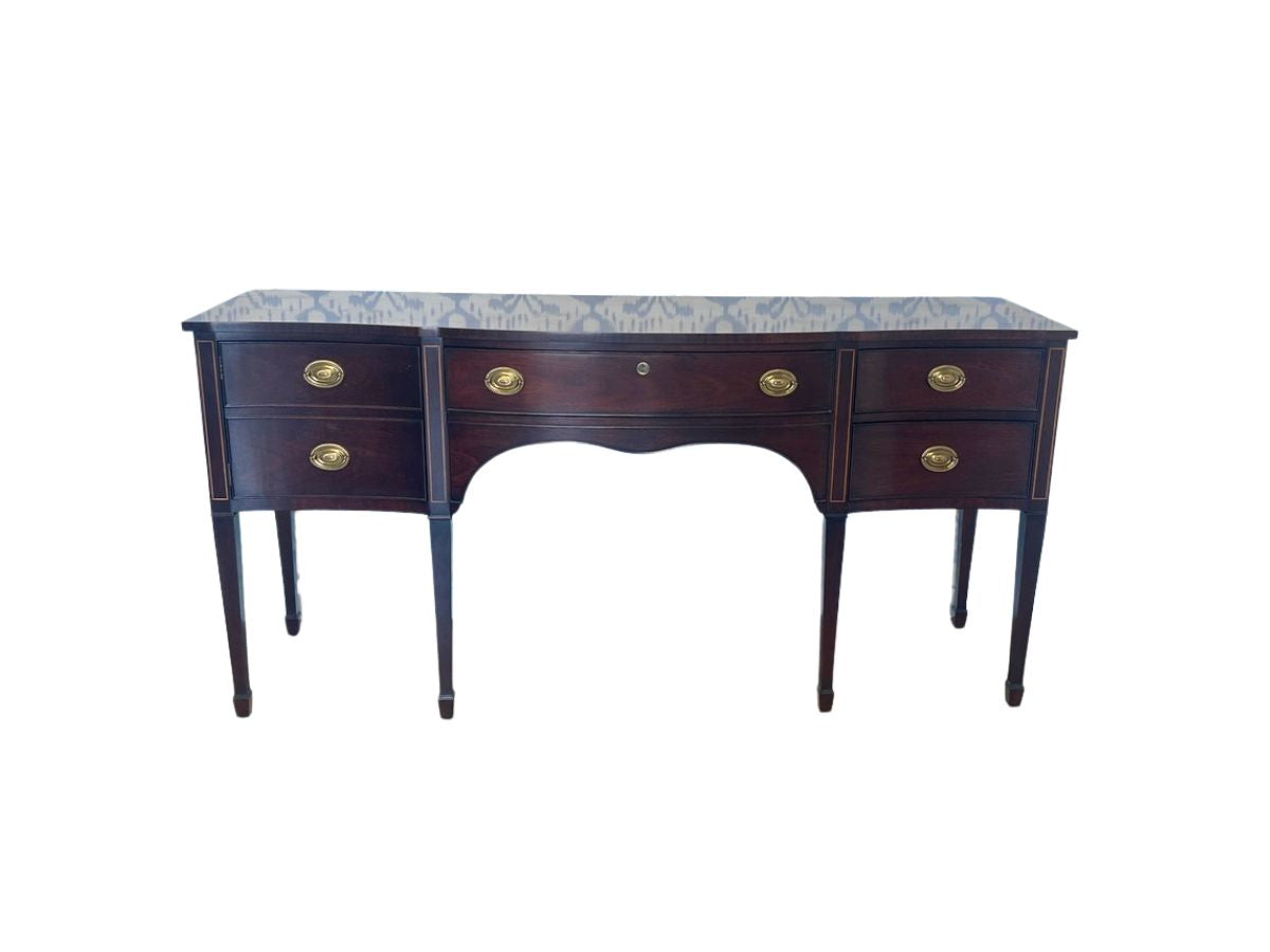 Kindel Inlaid Mahogany Serpentine Front Sideboard