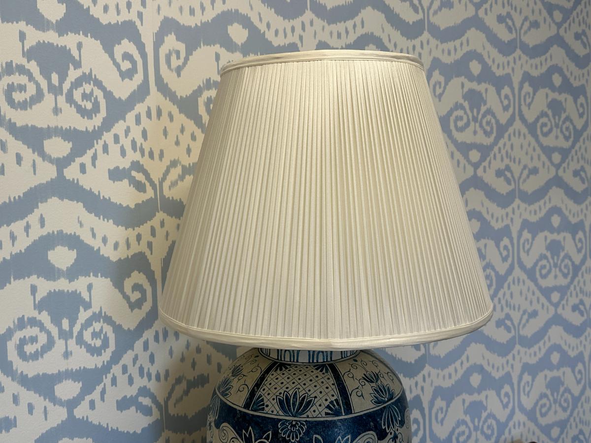 Large Blue & White Hand Painted Table Lamp