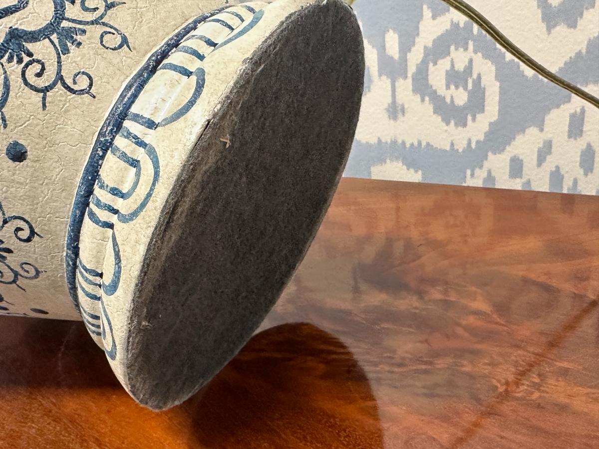 Large Blue & White Hand Painted Table Lamp