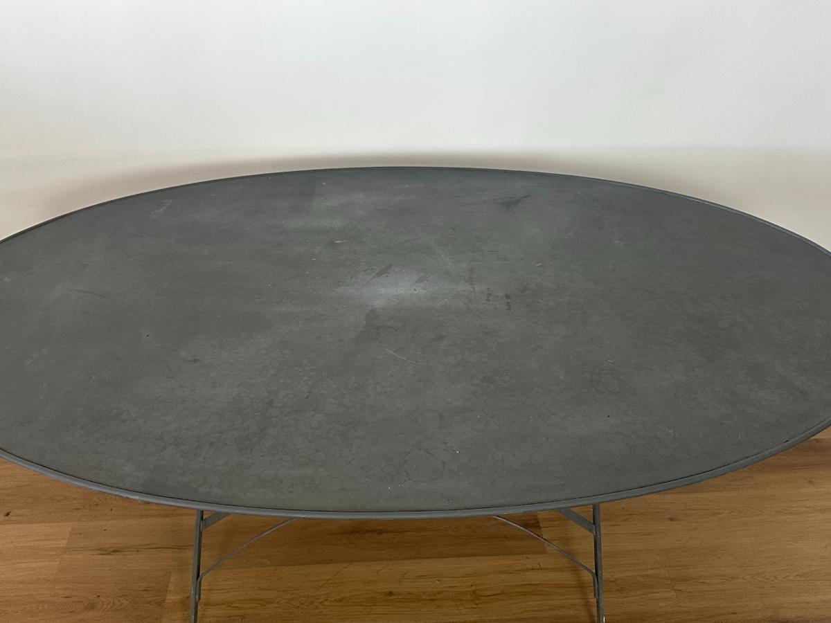 C. Gaignon Zinc Dining Table from France, Modele Déposè 1995
