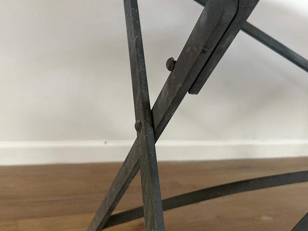 C. Gaignon Zinc Dining Table from France, Modele Déposè 1995