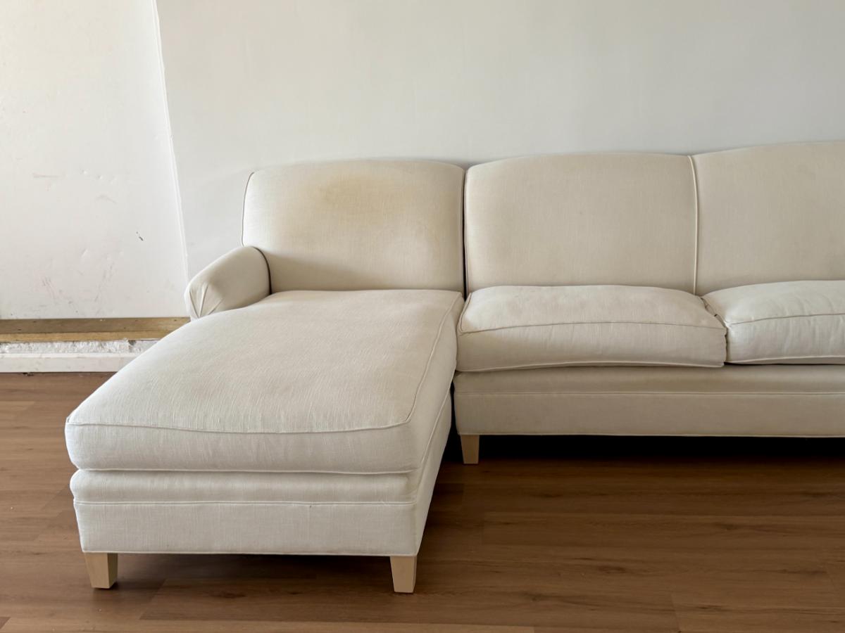 Maiden Home Carmine Sectional in Oyster Linen