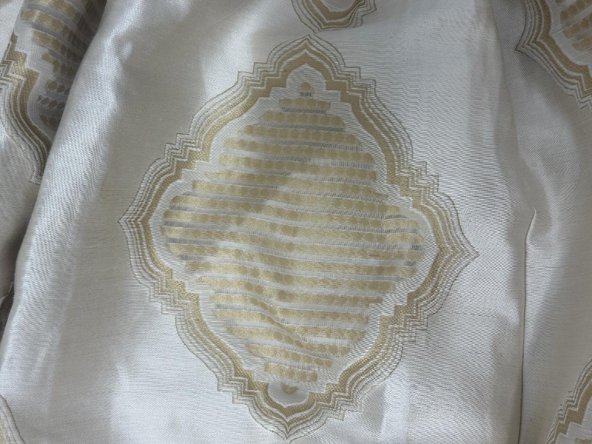 Elegant Silk Quatrefoil Window Panels, Set of 4 Panels (2 of 2 Sets)
