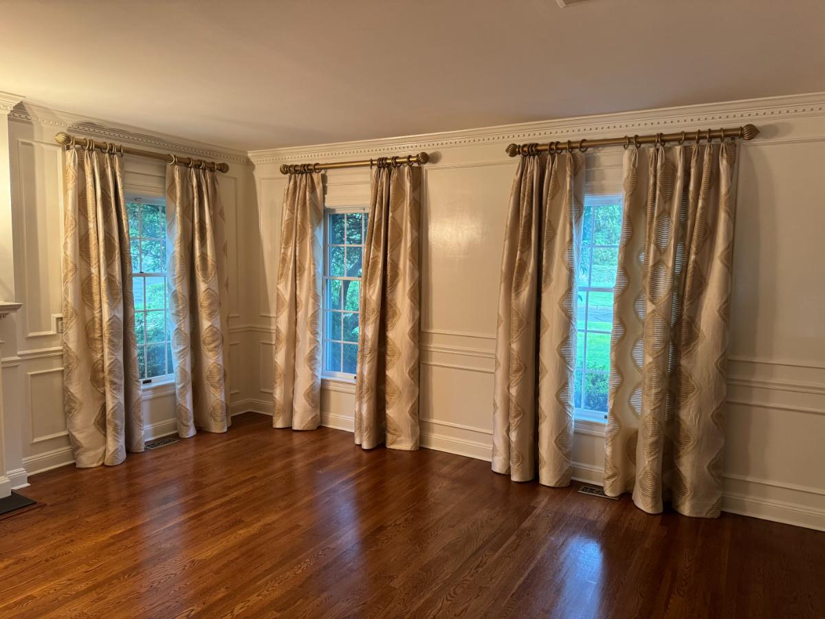 Elegant Silk Quatrefoil Window Panels, Set of 4 Panels (2 of 2 Sets)