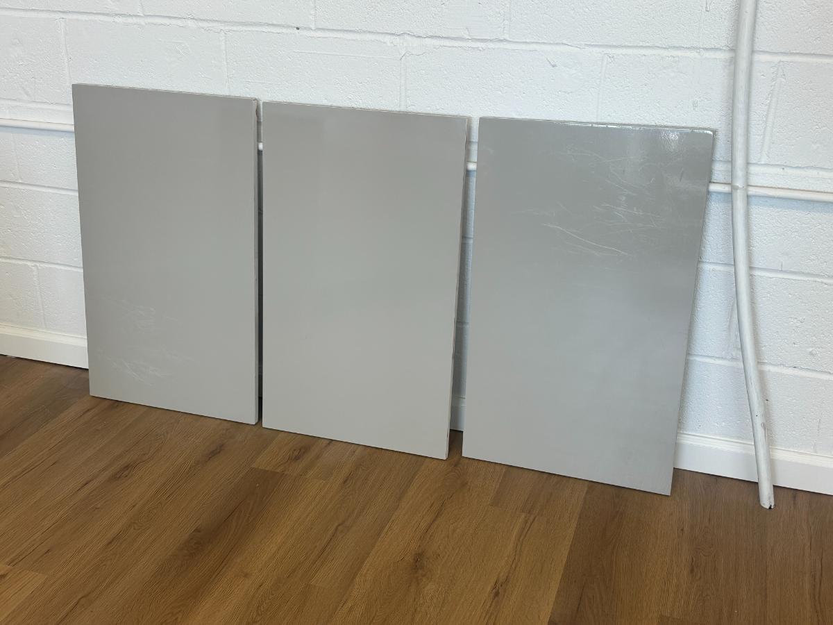 Grey Lacquer Buffet Sideboard with Wood Accents by The CEH