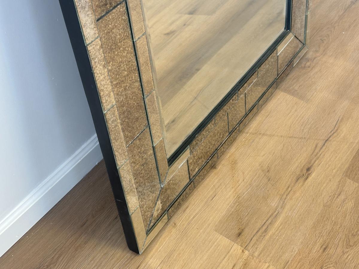 Kenneth Antiqued Brick Motif Mirror
