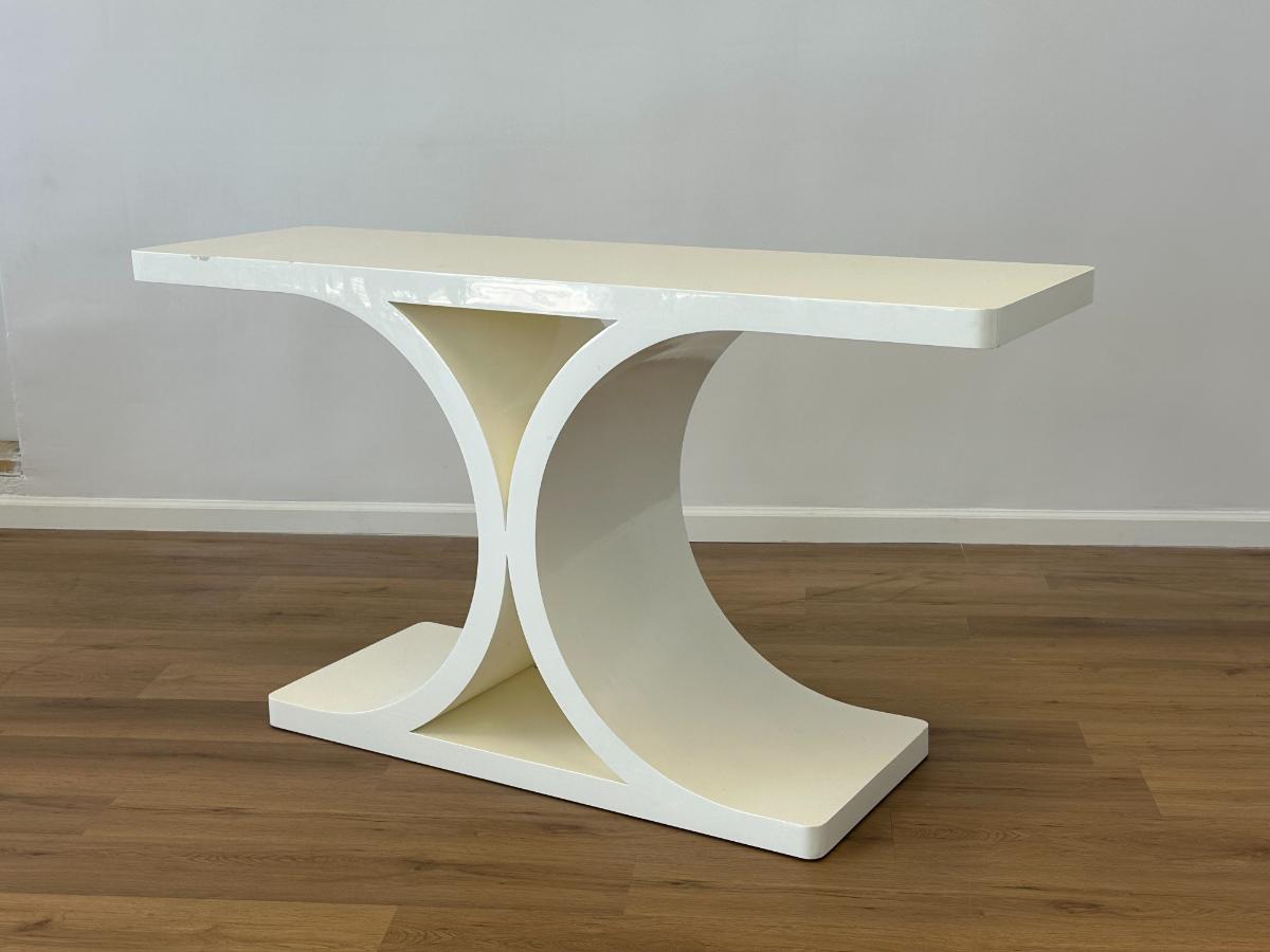 Karl Springer Style Lacquer Console Table