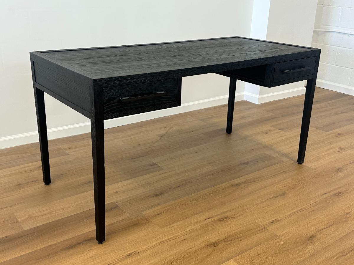 Restoration Hardware French Contemporary Desk in Black Oak