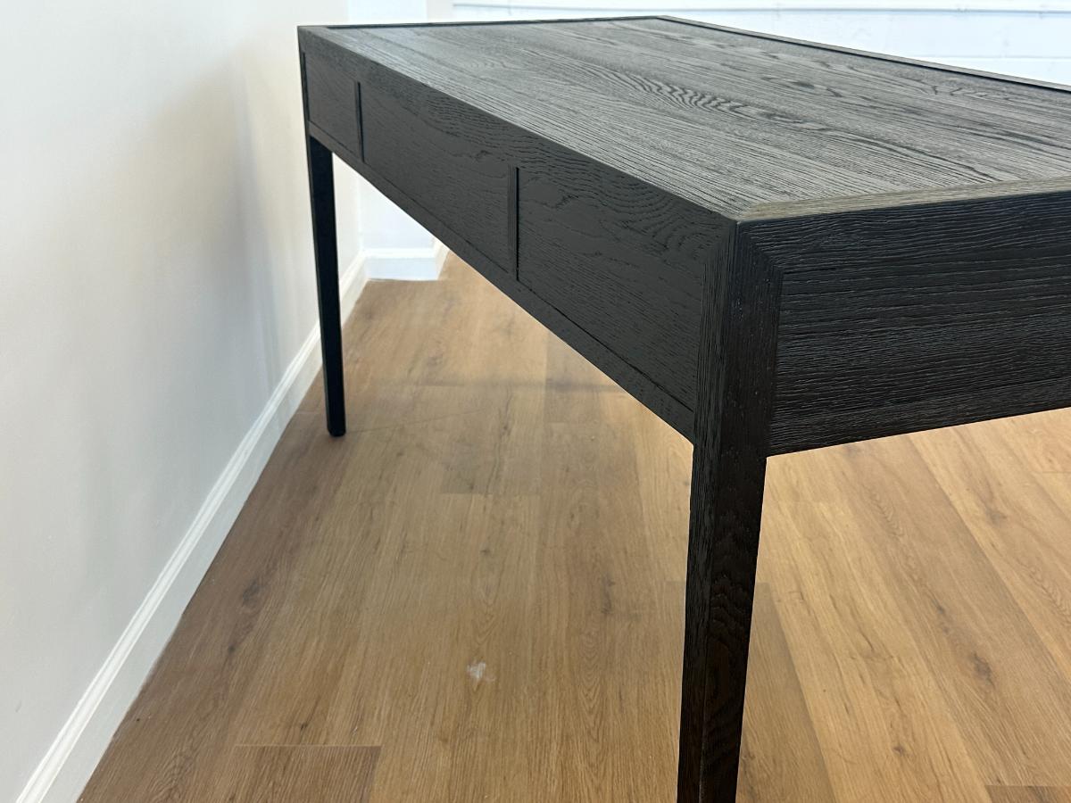 Restoration Hardware French Contemporary Desk in Black Oak