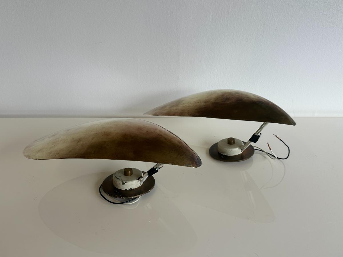 Mid Century Modern Brass Sconces