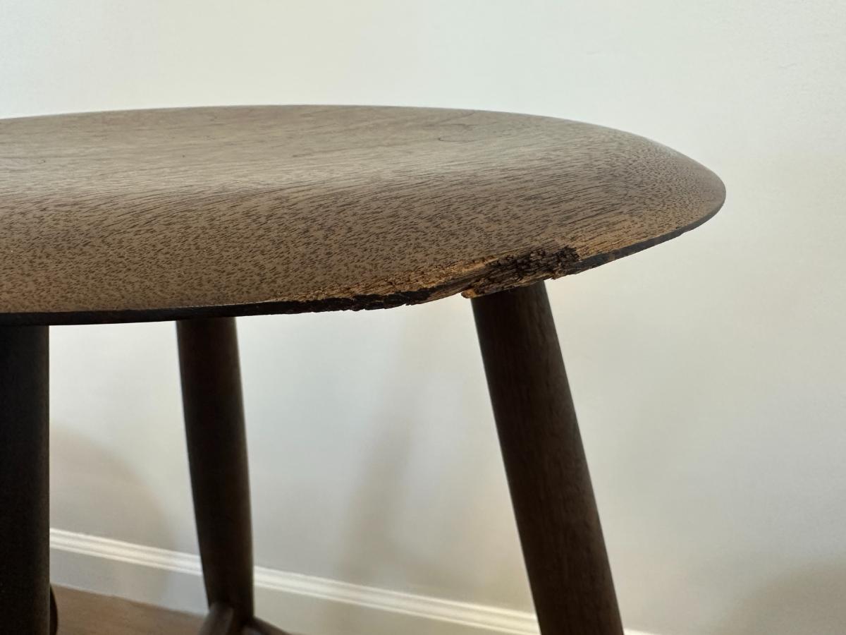 Handcrafted Sawkille Co. Walnut Counter Stools, Set of 3