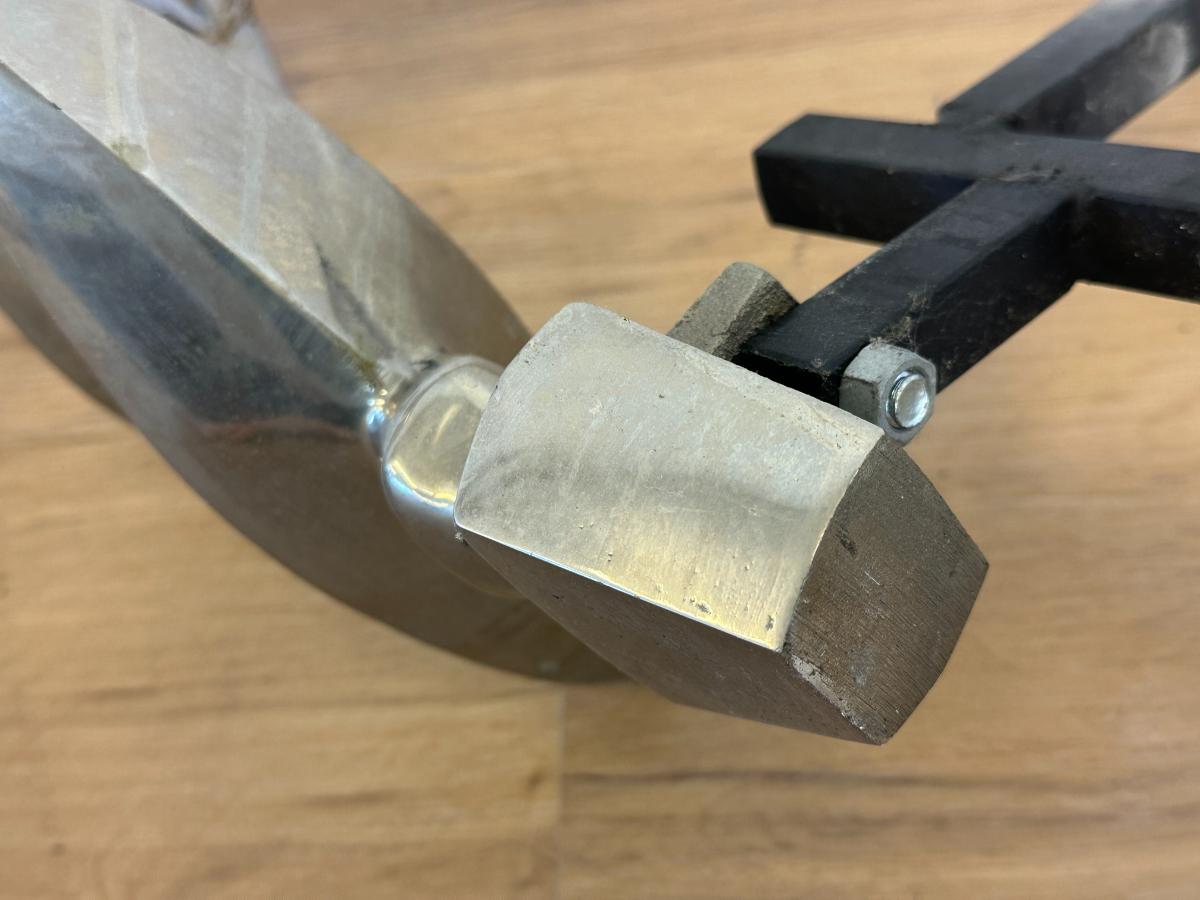 Alberto Giacometti Style Andirons with Matching Tools