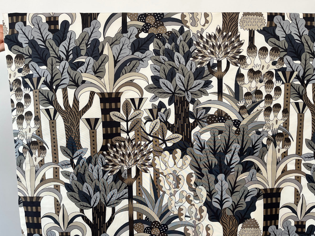 Hermes Jardin D'Osier Fabric Roman Shades, Pair