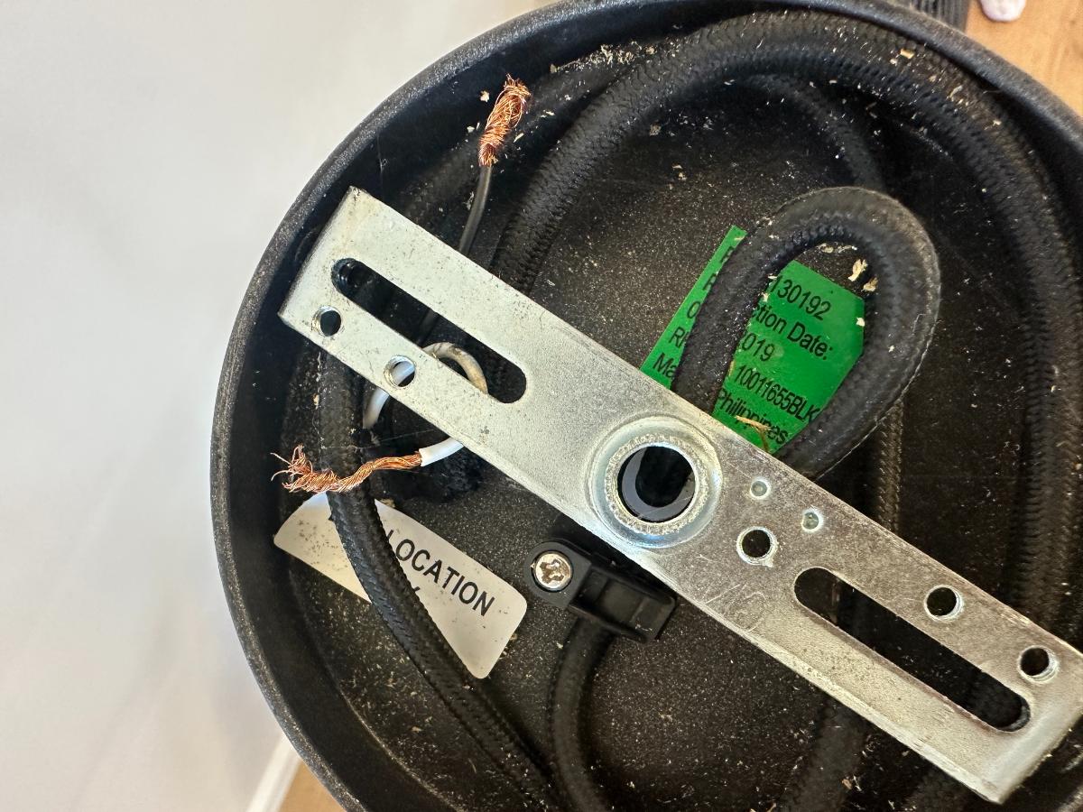 Rattan Pendants, Pair