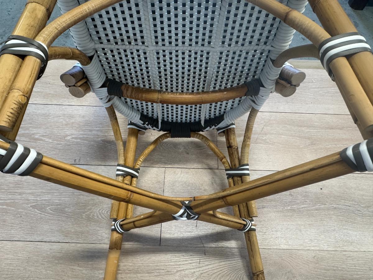 Grey and White Bistro Chairs, Set of 4