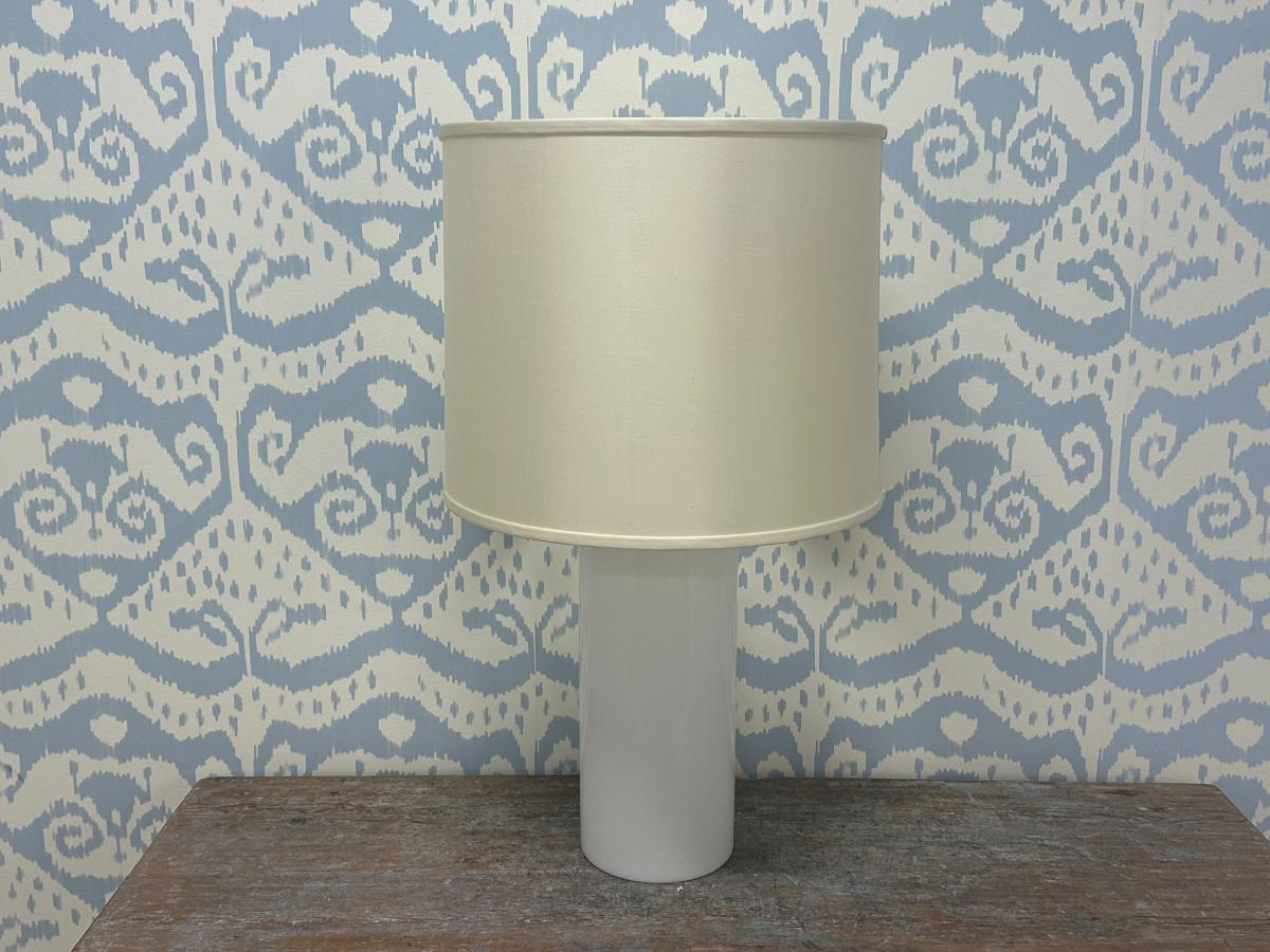 Barbara Barry Moon Glow Table Lamp in White Glass