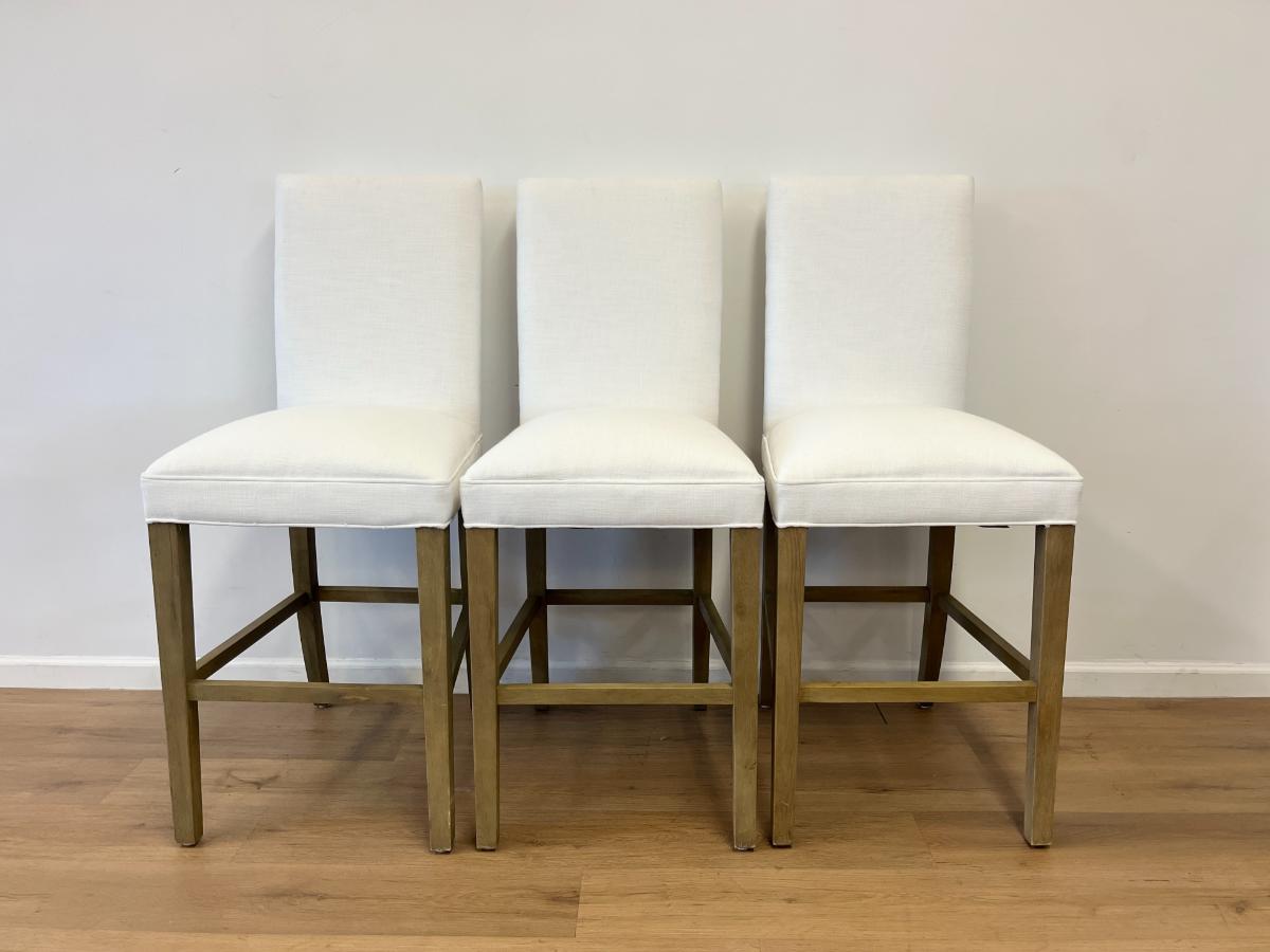 Restoration Hardware Morgan Armless Counter Stools, Set of 3