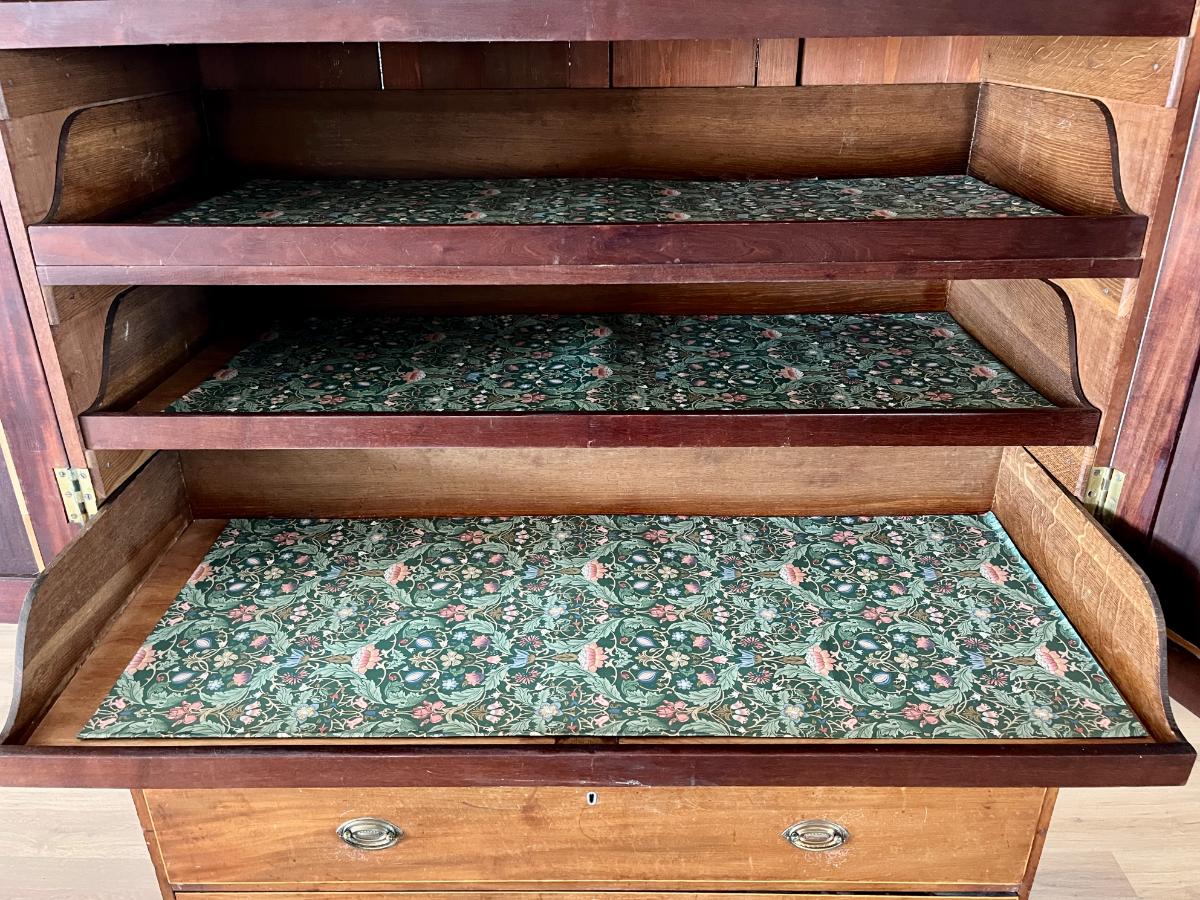 Antique George III Mahogany Linen Press