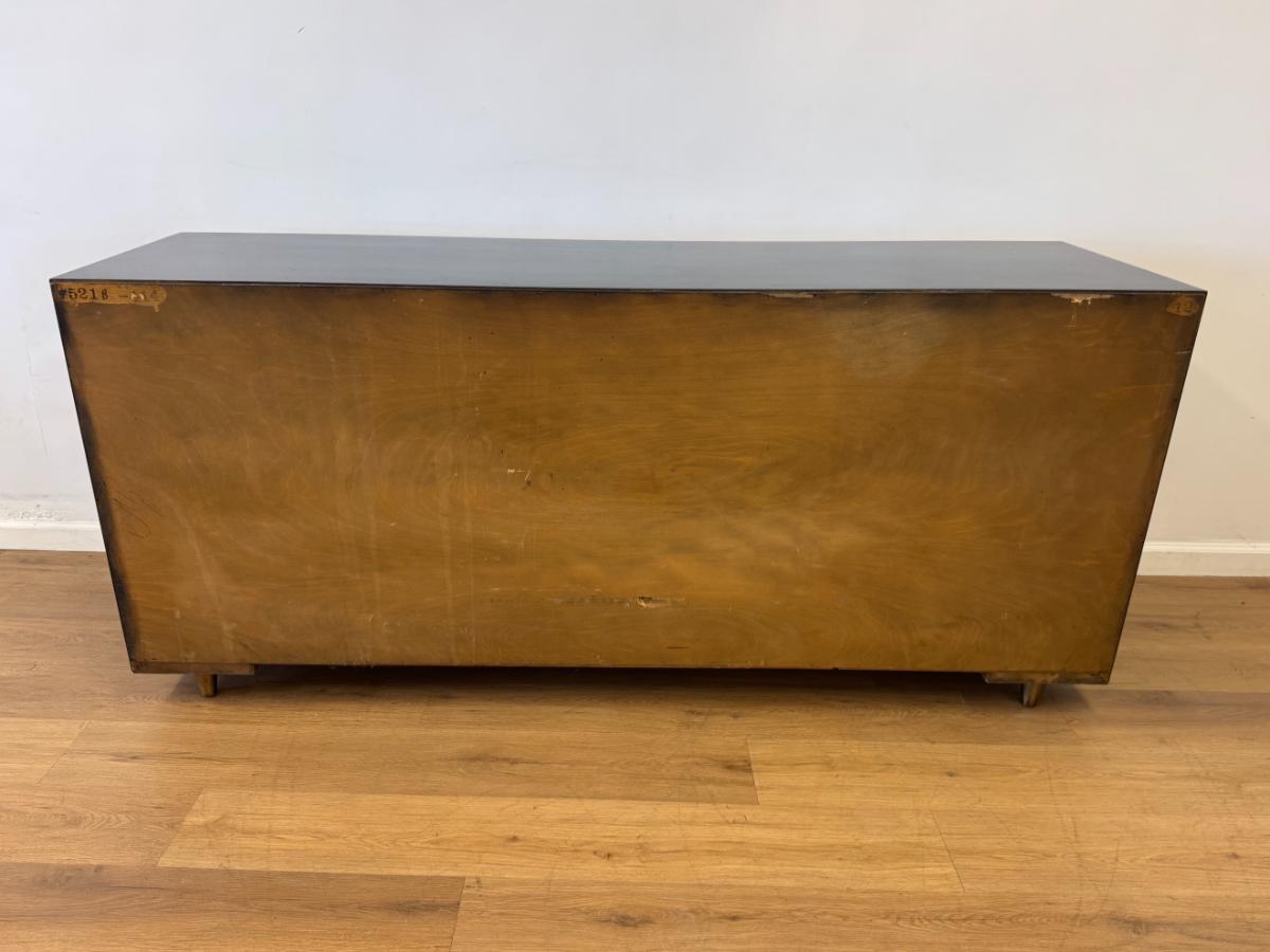 Paul Frankl for Johnson Furniture Cerused Oak & Mahogany Double Dresser
