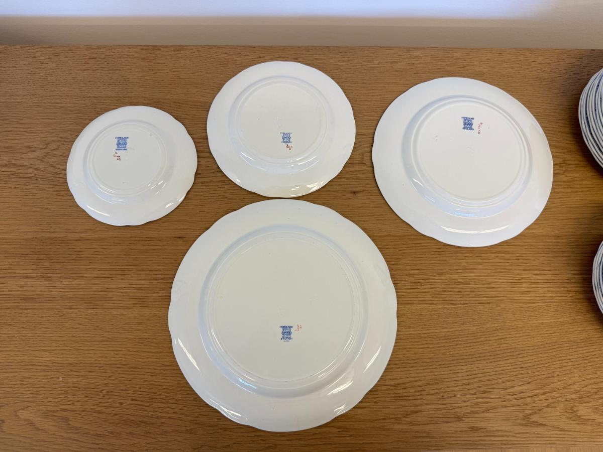 Vintage Copeland Spode “Bang Up” Pattern, Service for 12