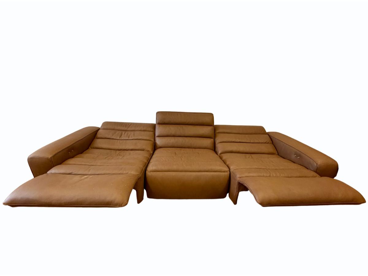 RH Chelsea Modular Leather 3-Piece Recliner Sofa
