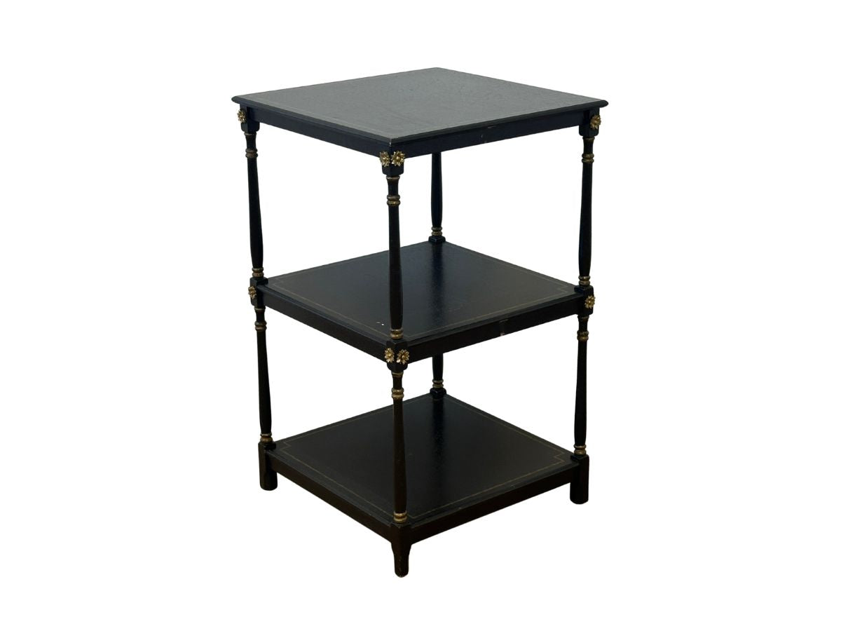 Black & Gold Three Tier Etagere from John Rosselli & Associates