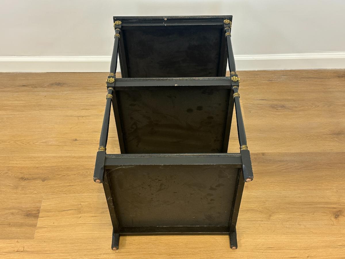 Black & Gold Three Tier Etagere from John Rosselli & Associates