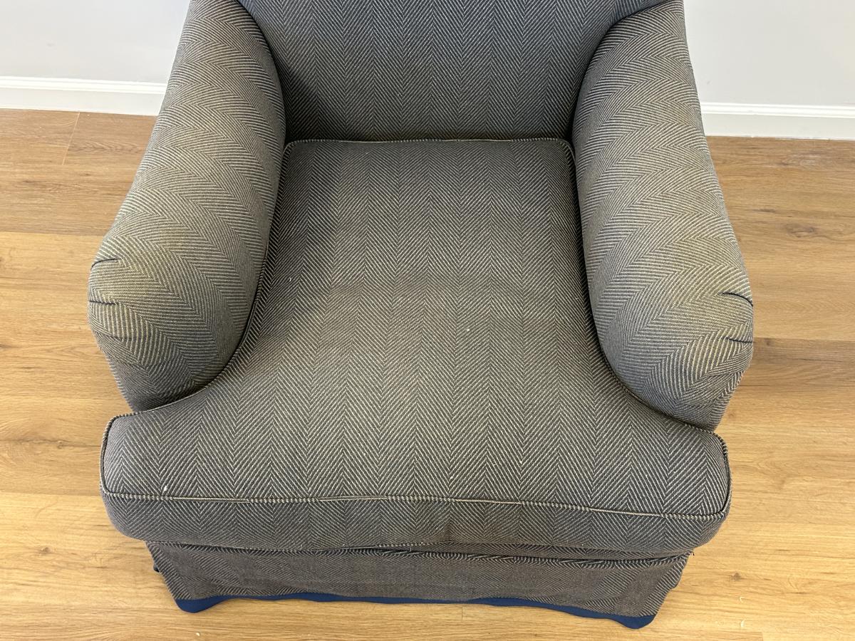 Custom Upholstered Down Filled Swivel Chair