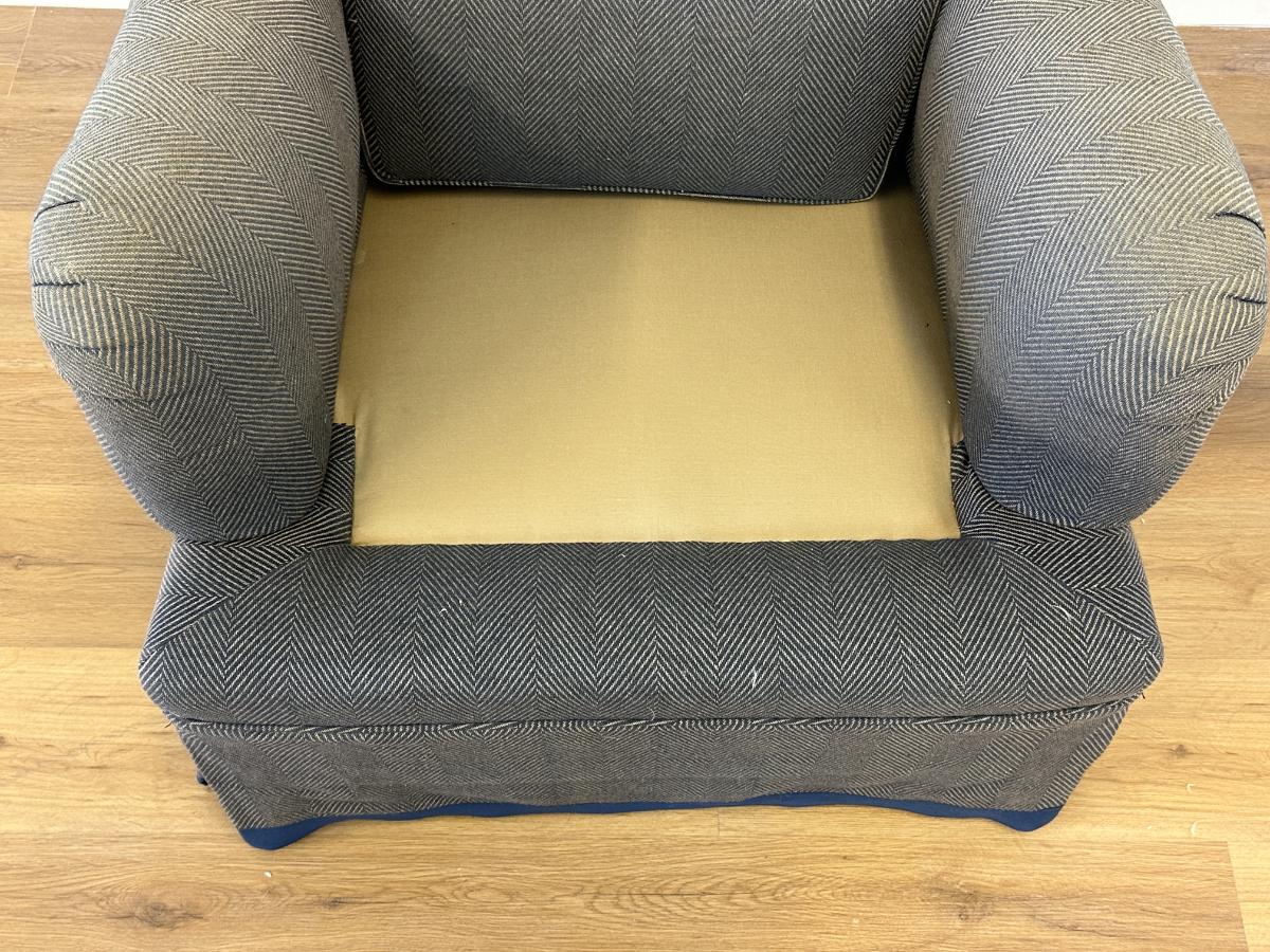 Custom Upholstered Down Filled Swivel Chair