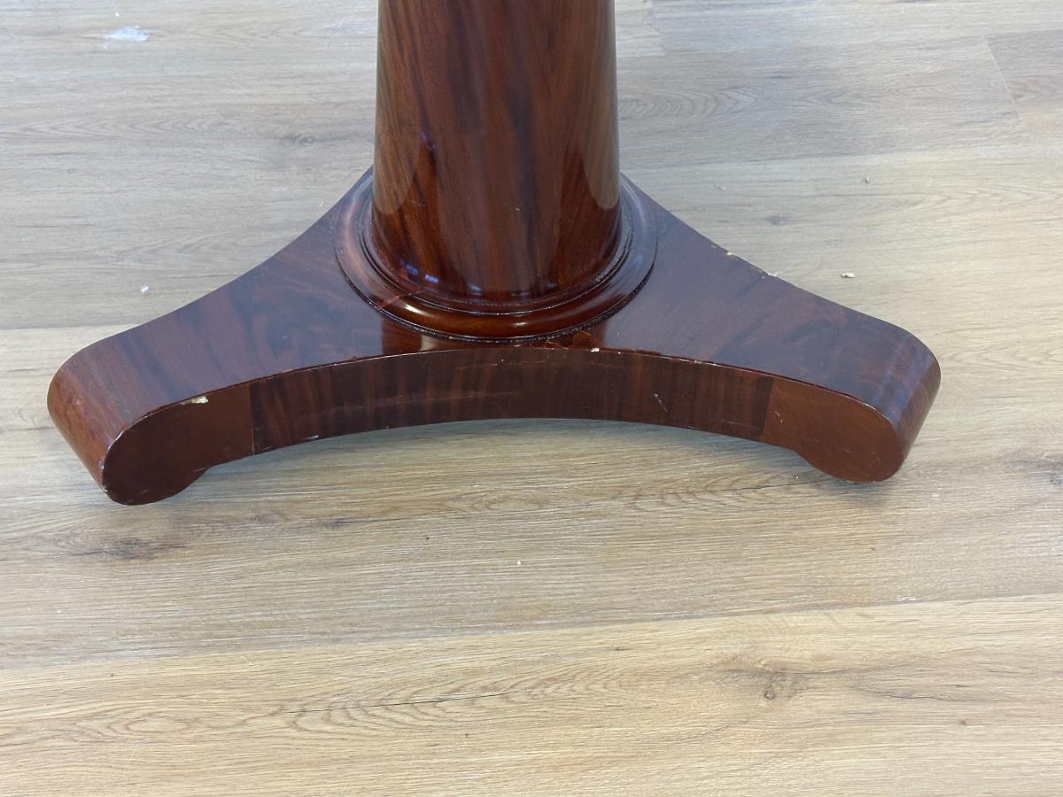 Antique Empire Marble Pedestal Table