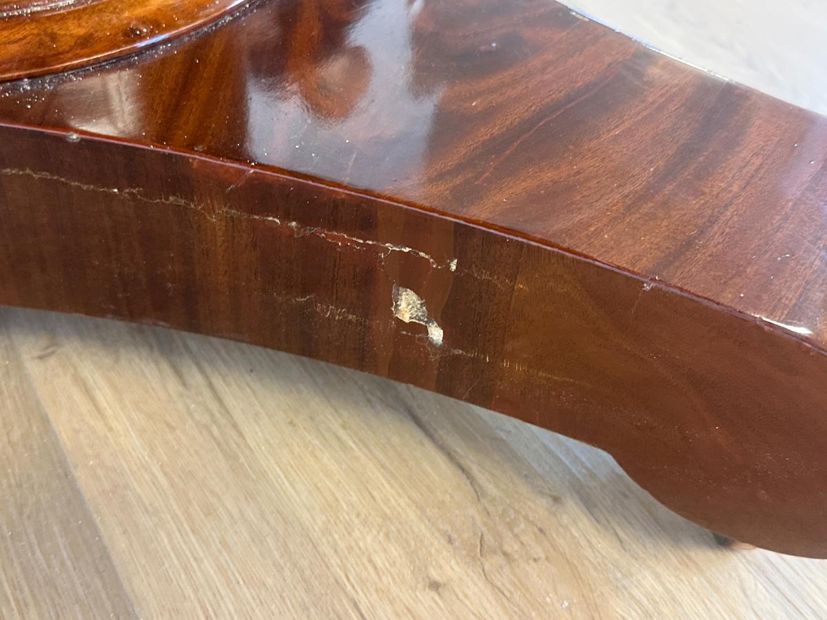 Antique Empire Marble Pedestal Table