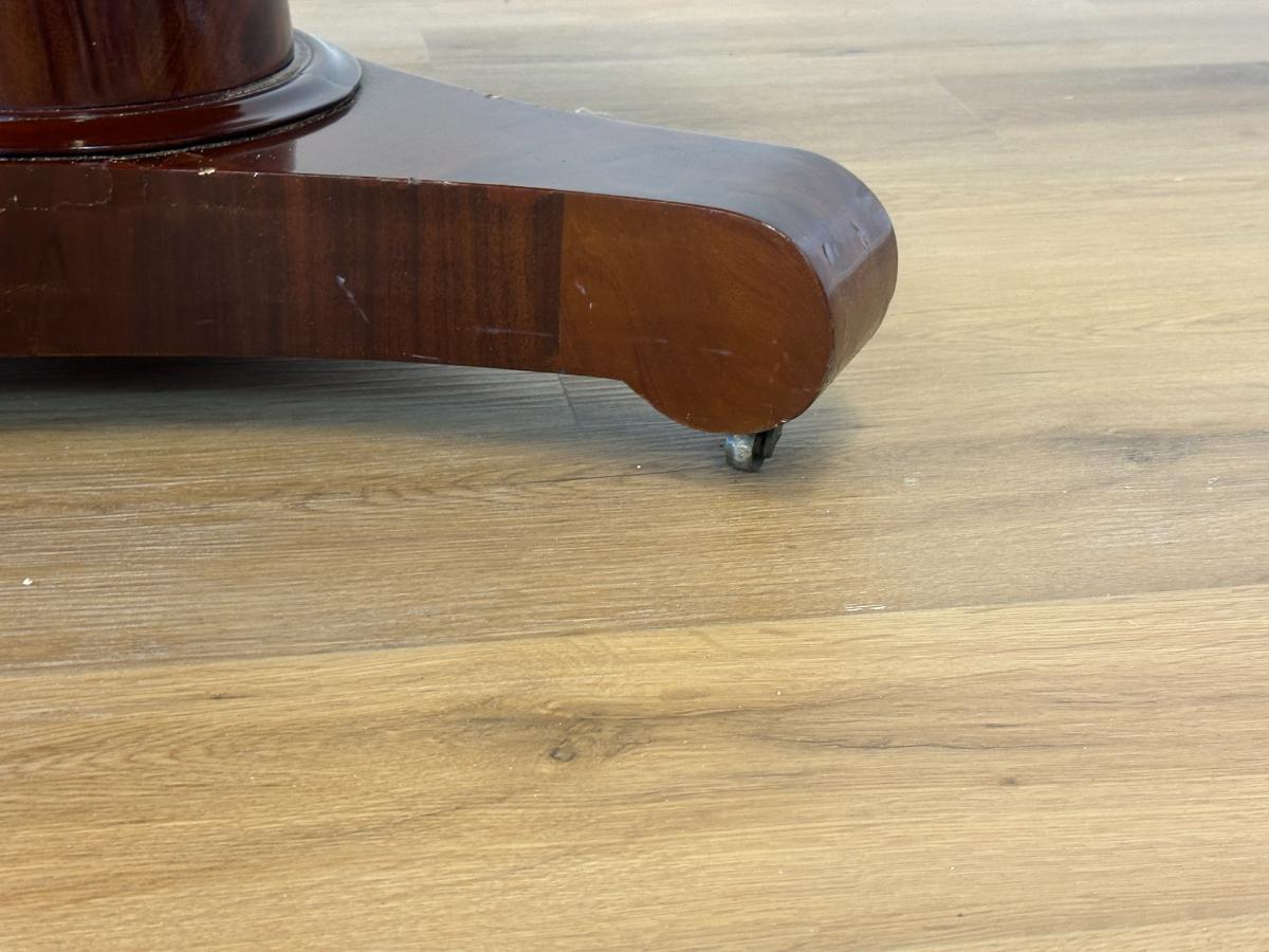 Antique Empire Marble Pedestal Table